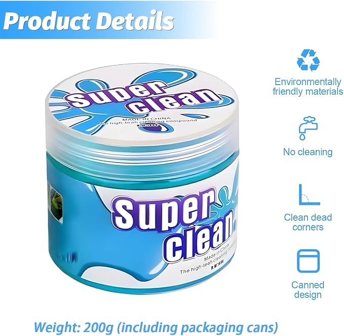 Moly Magnolia Cleaning Gel for Car, Universal Detailing Putty Gel Detail Tools - Image 2