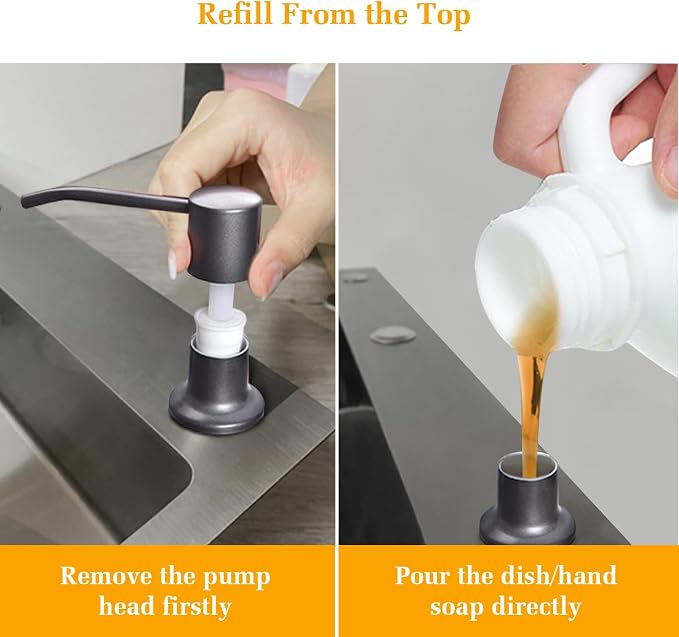 Soap Dispenser for Kitchen Sink, Built in Sink Soap Dispenser Lotion Dispenser - Image 8