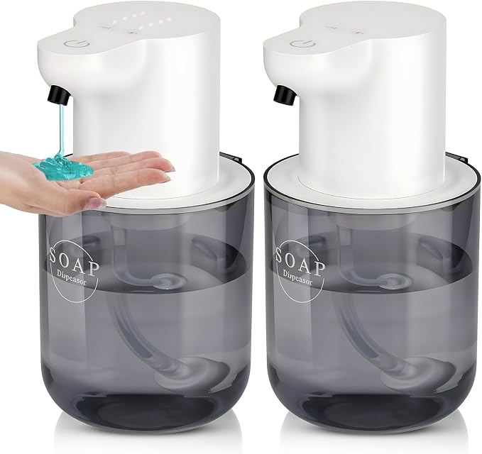 2 Pack Automatic Soap Dispenser, Touchless Automatic Liquid Soap Dispenser by VZZNN