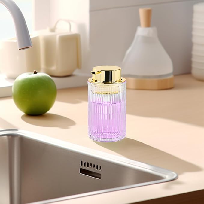 Clear Foaming Soap Dispenser, 12 Oz Glass Foaming Hand Soap Dispenser - Image 2