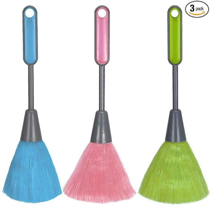 WOVTE 3 Pack Fluffy Microfiber Delicate Kitchen Duster Laptop Keyboard Brush by WOVTE