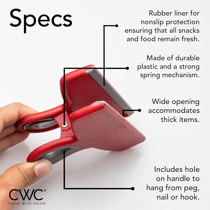 COOK WITH COLOR Bag Clips - Image 3