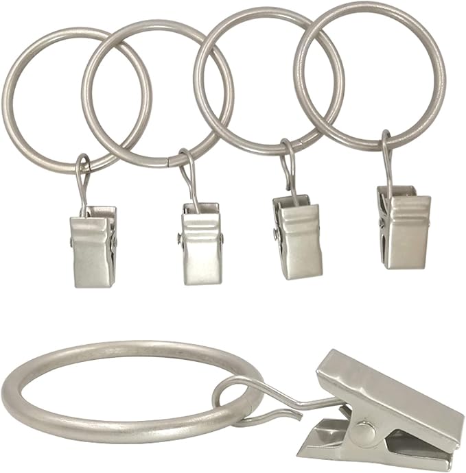 90 Pack Curtain Rings with Clips, Drapery Clips with Rings, Drapes Rings 1.26 - Image 7