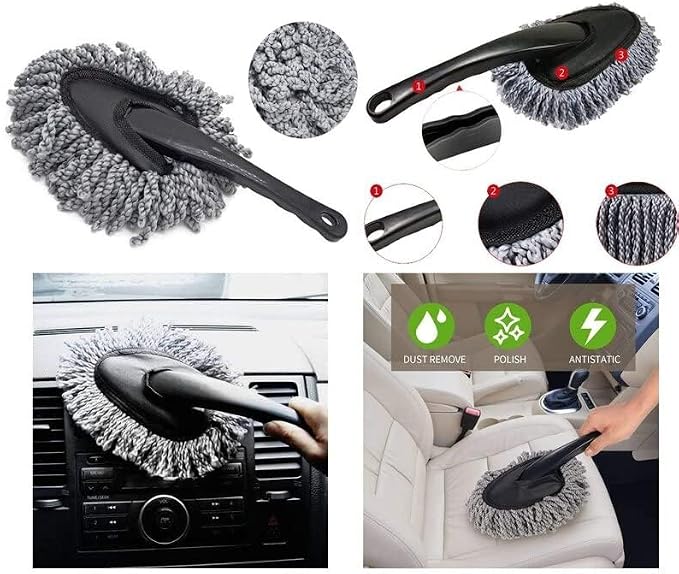 Multi-Functional Car Duster Cleaning Dirt Dust Clean Brush Dusting Tool Mop - Image 6