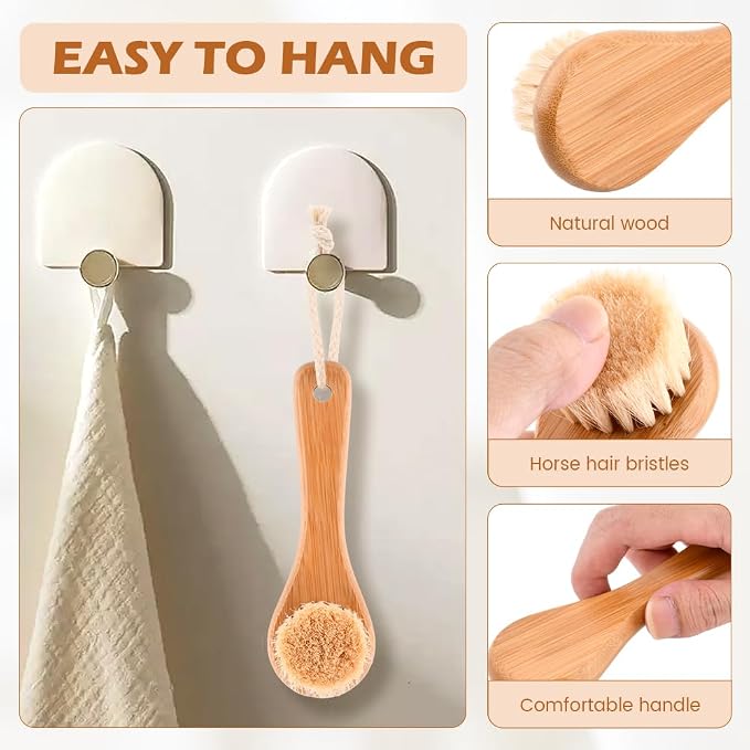 Natural Boar Bristle Laundry Stain Brush, Dorm Room Essential - Image 4