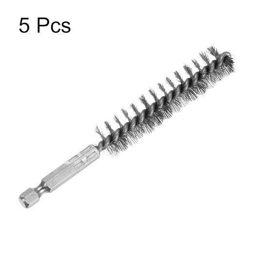 HARFINGTON 5Pcs Bore Brush Stainless Steel 16mm Dia Cleaning Twisted Wire Brush - Image 3