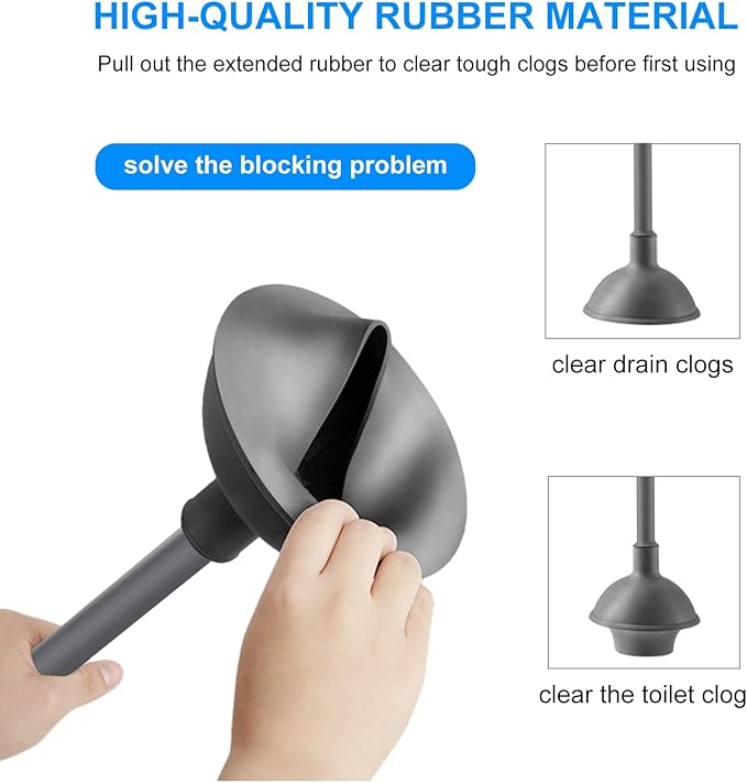 SetSail Toilet Brush and Plunger Set, 2 Packs Toilet Plungers - Image 3