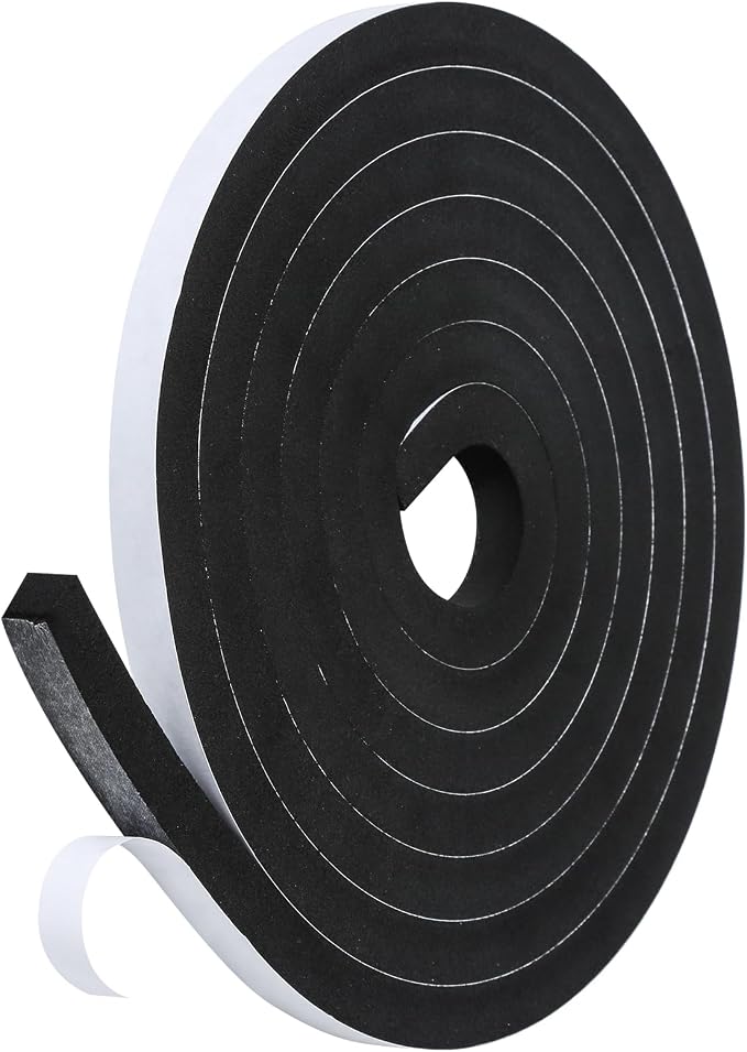 Weather Stripping Door Seal Strip- 1/2 Inch X 1/2 Inch X 10Feet, Strong Adhesive by Amzjjle