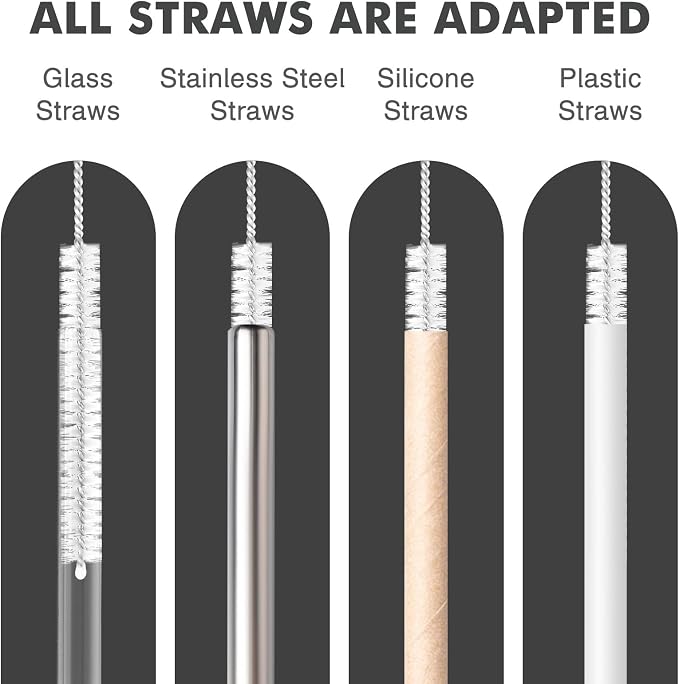 10Pcs Straw Cleaner Brush, Reusable Metal Handles Straw Cleaner Brush Extra Long - Image 3