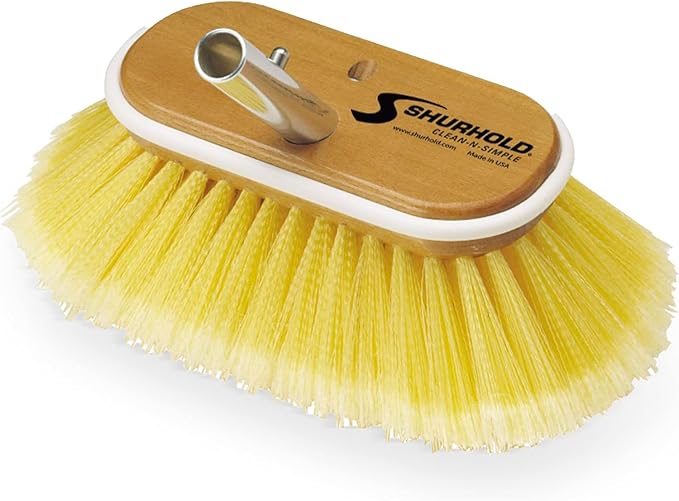 Shurhold Classic 6" Soft Bristle Boat Deck Brush, Safe by Shurhold+Industries