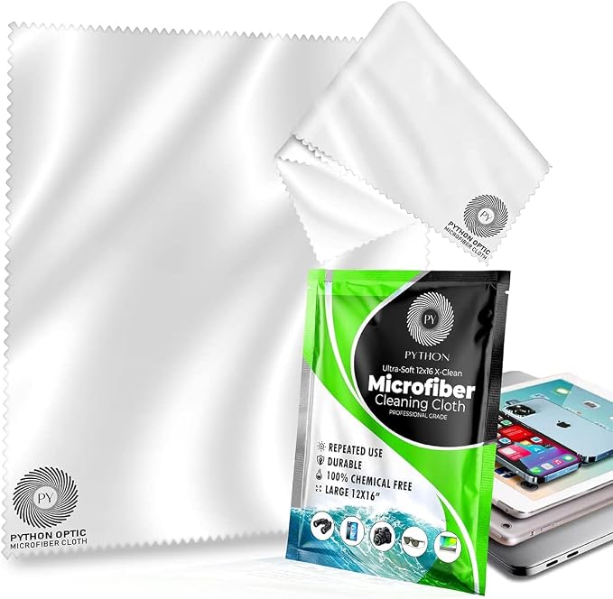 Python Premium OLED Microfiber Cloth 12x16in by PythonOptic