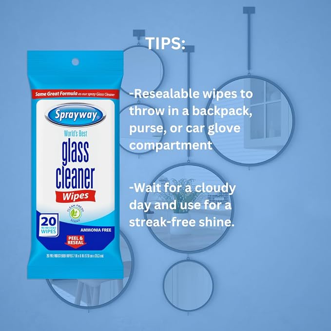 Sprayway SW199R Ammonia-Free Glass Cleaner Wipes, Fresh Scent - Image 6
