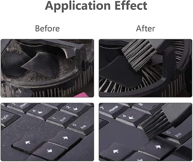 Keyboard Brush, 6 in 1 Multi-Purpose Portable Plastic Handle Nylon Anti Static - Image 3