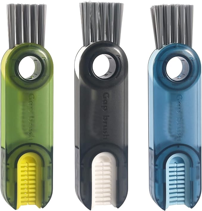 3 in 1 Cup Lid Gap Cleaning Brush Set, Mutipurpose Tiny Silicone Cup Holder - Image 2