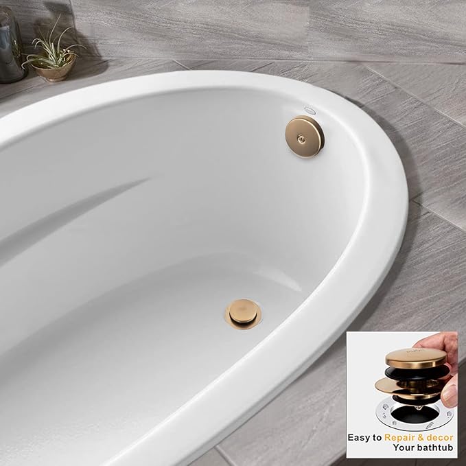 Artiwell Universal Tip Toe Bath Drain Stopper and Cover, Bathtub Drain Stopper - Image 3