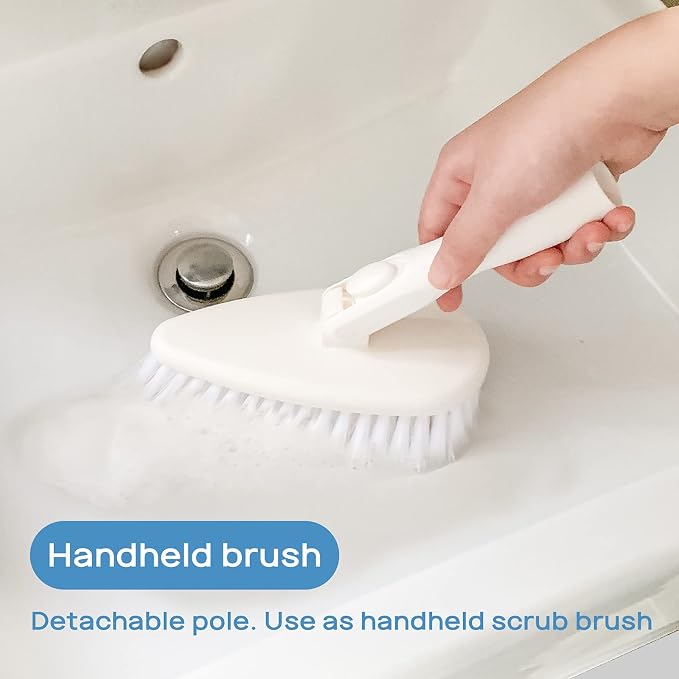 Qaestfy Bathtub Brush Refill Replacement Shower Tub and Tile Cleaning Lock in - Image 2