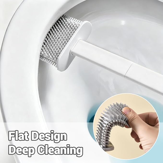 Toilet Brush Set, Bathroom Accessories, Toilet Bowl Cleaners, Deep Cleansing - Image 4