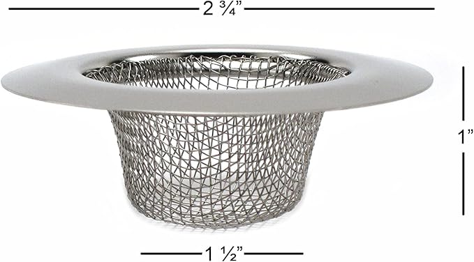 4pcs Bathroom Bathtub Sink Mesh Strainer Stainless Steel - Image 3