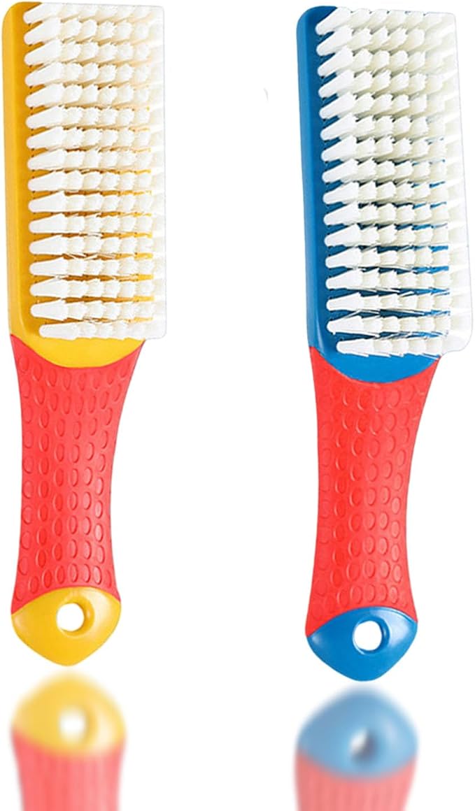 Nail Cleaning Brush, 2 Pack, Plastic Material, Sturdy Handle, 6.3 Inch Length by OULIGET