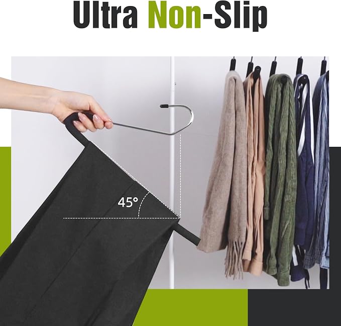 Spring Fever Open Ended Non Slip Sponge Padded Pants Hangers - Image 3