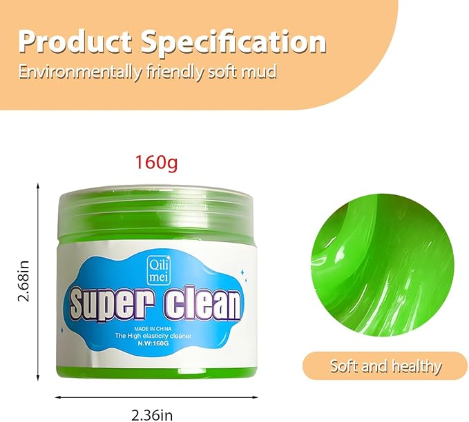 Car Cleaning Gel, Reusable Vehicle Air Vent Crevice Detailing Putty, Automotive - Image 2