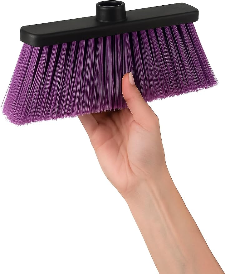 ALMA Deep Purple 14" Soft Flagged Broom Head – Indoor Sweep – Universal 7/8" - Image 4