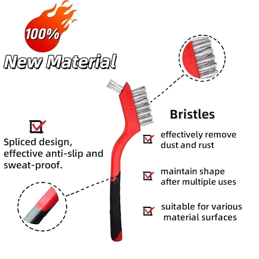 8pcs Premium Wire Brushes Set for Rust Removal, Paint Cleaning, and Metal - Image 2