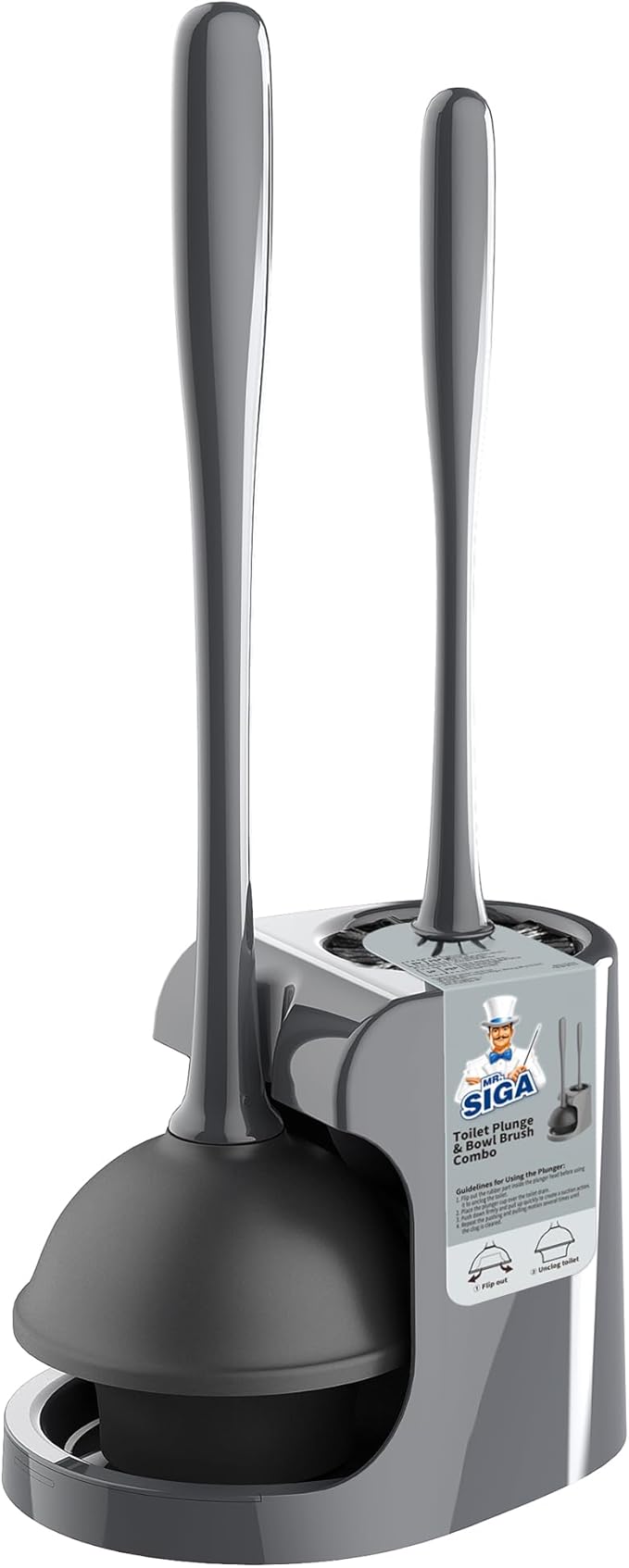 MR.SIGA Toilet Plunger and Bowl Brush Combo by MRSIGA