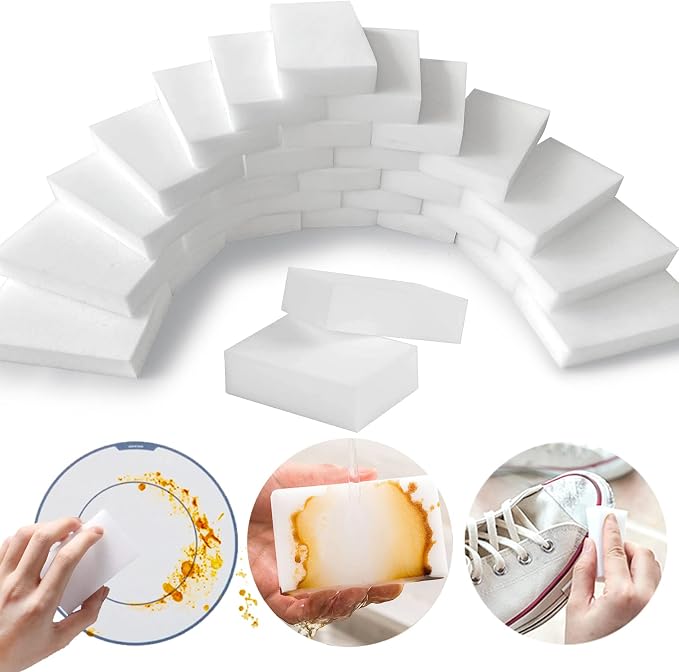Magic Sponge Eraser, 50 Pack Melamine Sponge Sheets Foam in Bulk, All-Purpose by YeahWhee