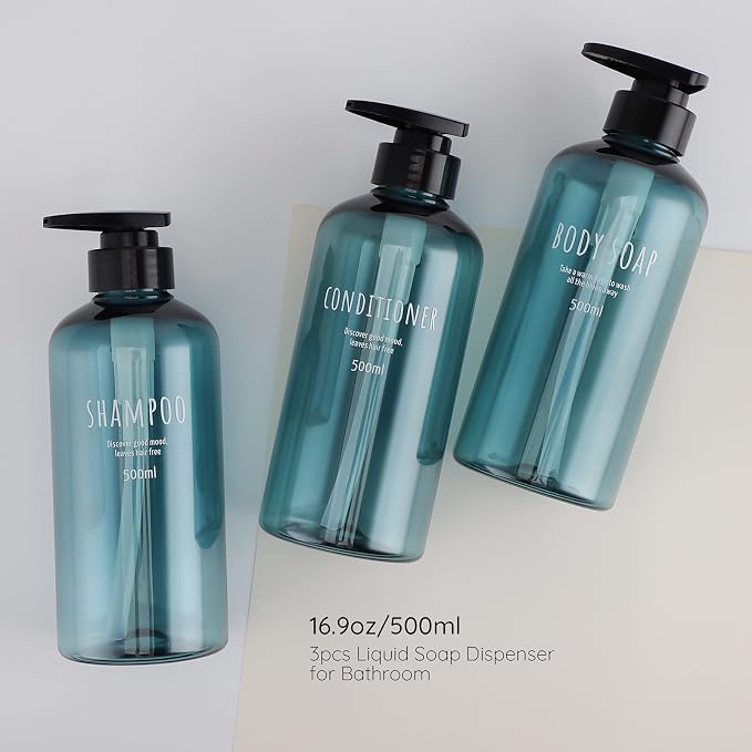 Segbeauty Shampoo Bottles with Pump, 16oz Empty Refillable Shower Bottle - Image 4