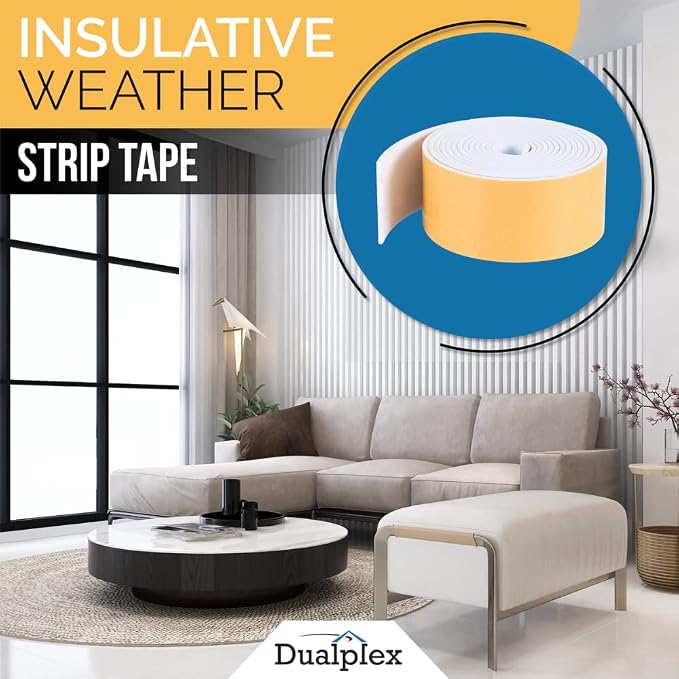 High Density Foam Weather Stripping Door Seal Strip Insulation Tape Roll - Image 3