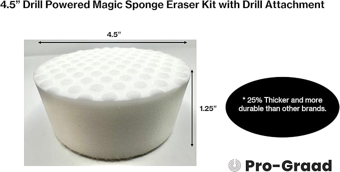 4.5” Drill Powered Magic Sponge Eraser 6 Pieces Kit - Image 4