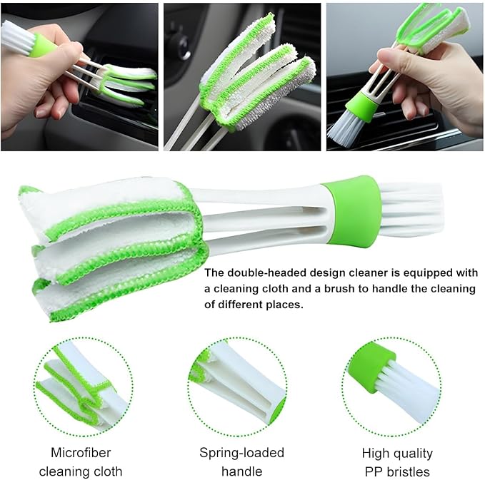 2 PCS Mini Duster for Car Air Vent, Double Ended Automotive Air Vent Microfiber - Image 3