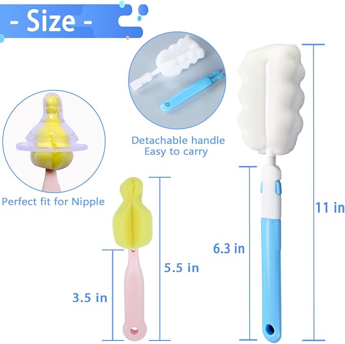 INVODA Cleaning Brush Set, Soft & Fluffy Texture, Comfortable Grip, Hanging - Image 3