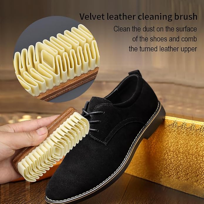 MAXIMILIAN Shoe Shine Brush Kit Horsehair Brushes - Image 6