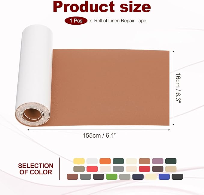 PATIKIL Leather Patches Tape for Furniture, 6.3 x 61 Inch Self Adhesive Vinyl - Image 2