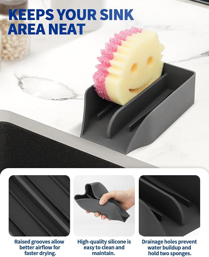 Smiley Face Sponge Holder for Scrub Daddy Kitchen Sink - Image 3