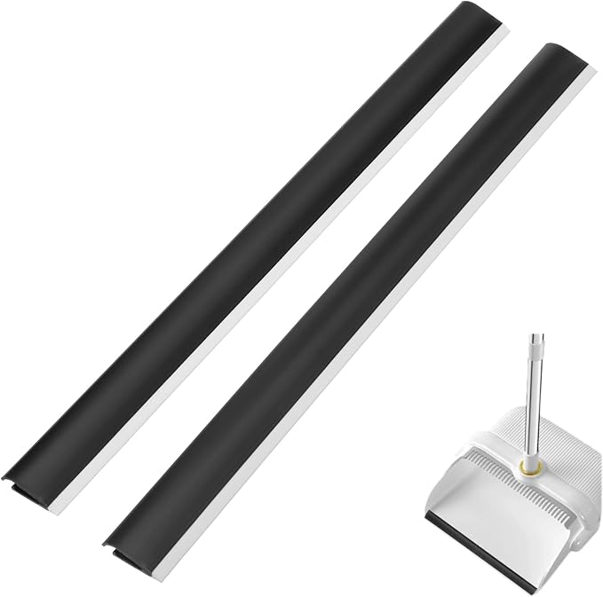 2Pcs Dustpan Edge Replacement Strip, 11.4 Inch Plastic Dust Pan Lip Inlet by MAGICLULU