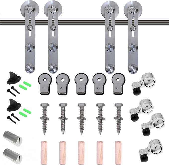 TSMST 9FT Sliding Barn Door Hardware Kit, Stainless Steel Heavy Duty Sturdy - Image 7