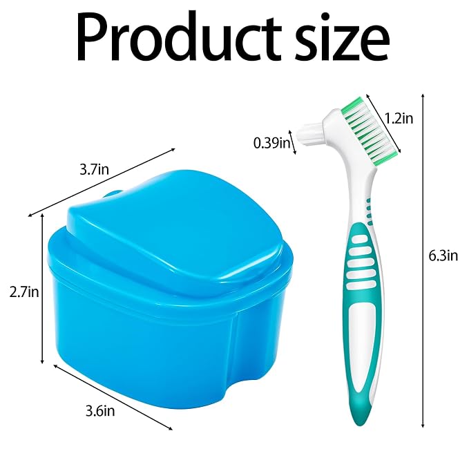 Denture Cups for Soaking Dentures, Partial Denture Holder Case Retainer - Image 2