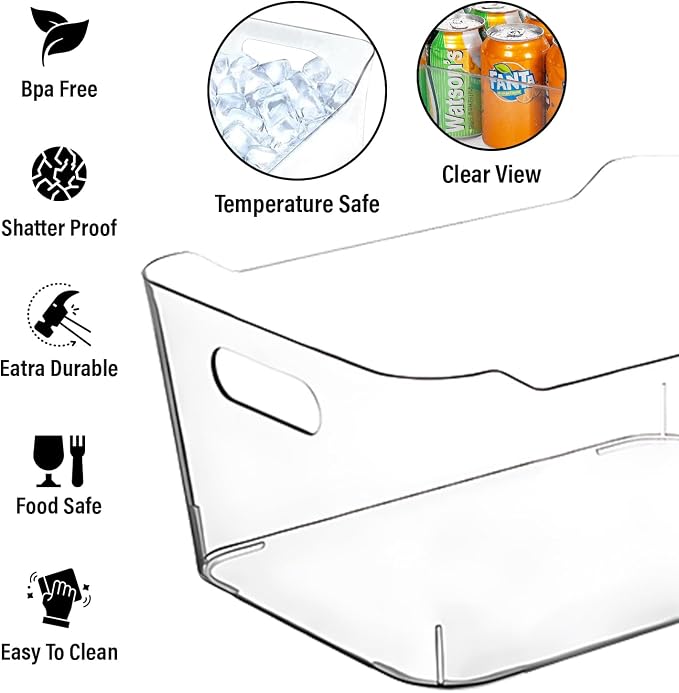 Clear Plastic Storage Bins, Pantry Organizers and Storage Containers, Large - Image 5