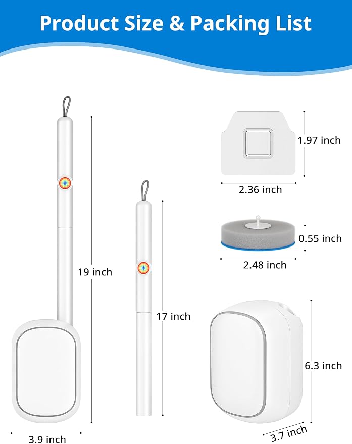 Toilet Cleaner Wand, Disposable Toilet Brush and Holder Set, Toilet Bowl - Image 9