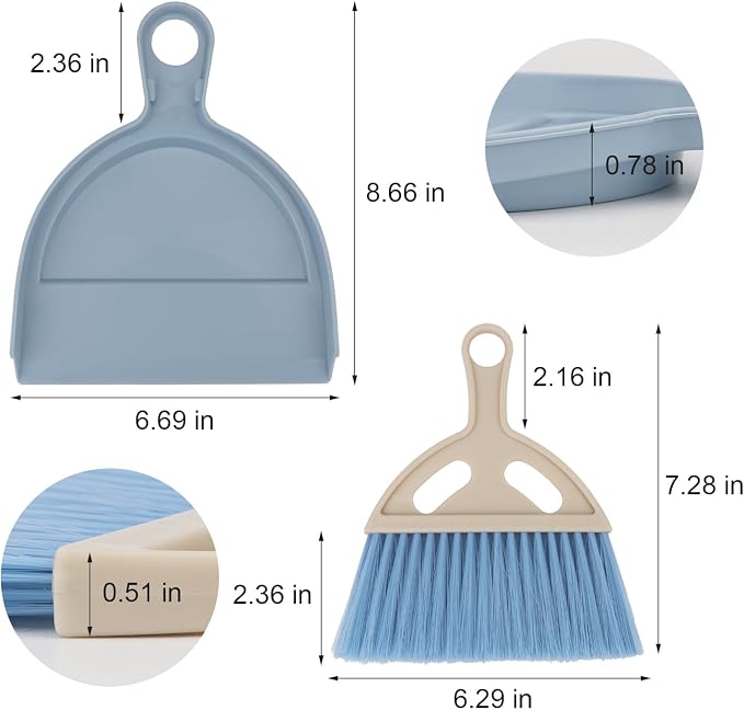 Mini Dustpan and Brush Set Portable Small Broom - Image 2