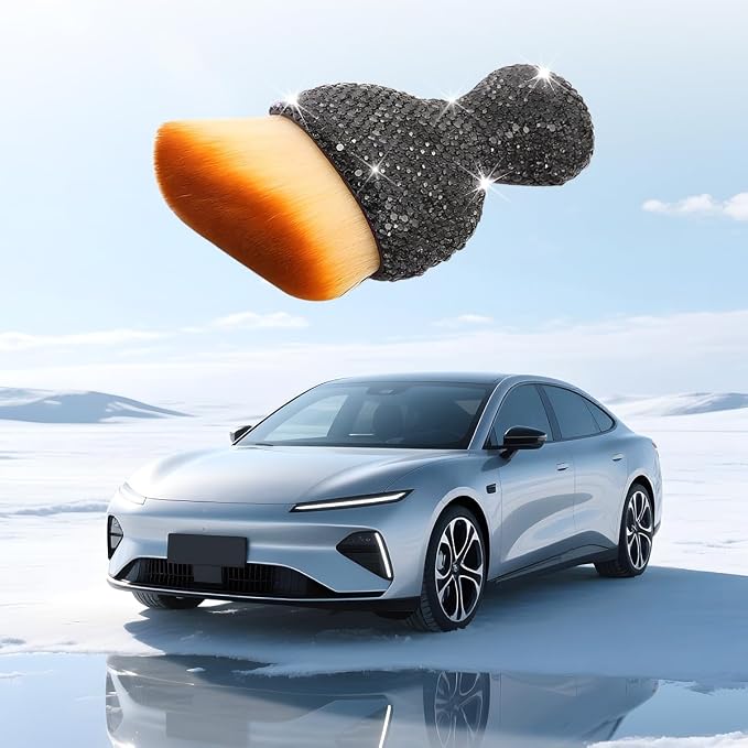 Bling Car Detailing Brush, Crystal Rhinestone Non-Scratch Vehicle Cleaning Dust - Image 6