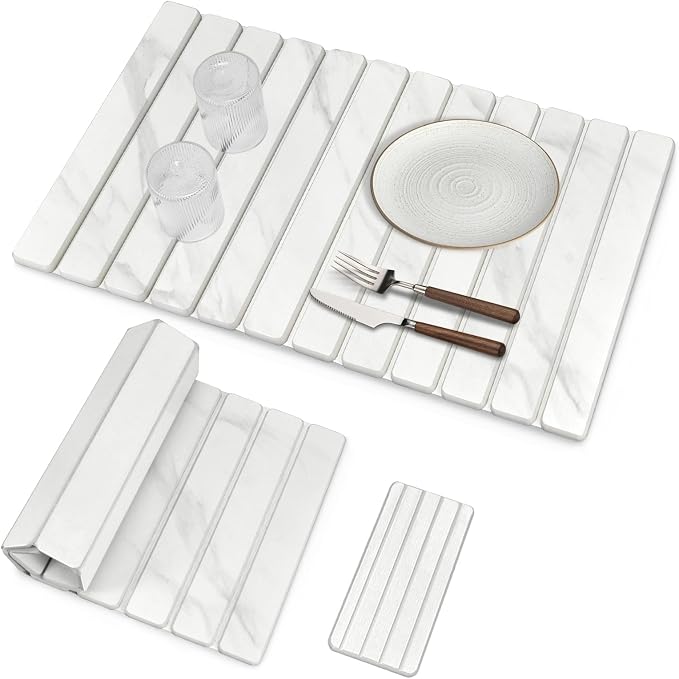2 PCS Extra Large Stone Dish Drying Mats by Unknown