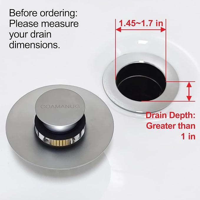 Bathtub Stopper | Shower Drain Hair Catcher, Pop-up Tub Stopper - Image 8