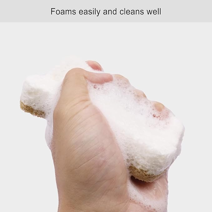 Natural Sponge, Sponges Individually Wrapped, Non Scratch Kitchen Cleaning - Image 4