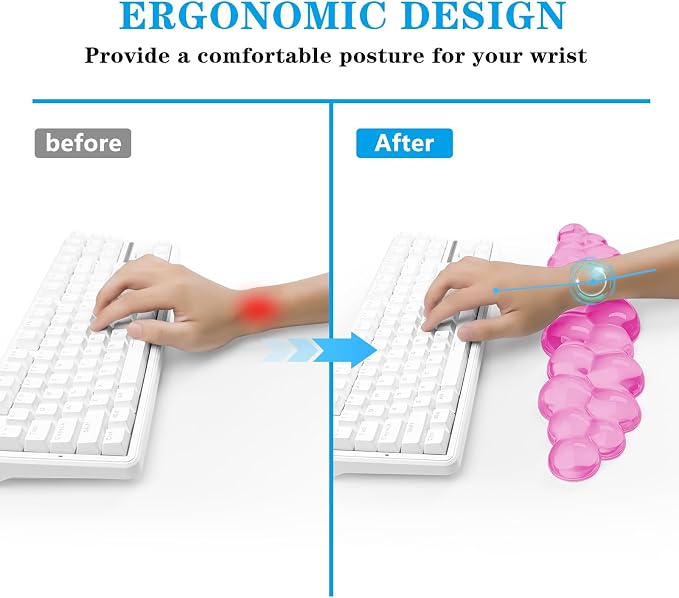 Gel Cloud Keyboard Wrist Rest, Cute Wrist Support and Arm Support Keyboard Rest - Image 2