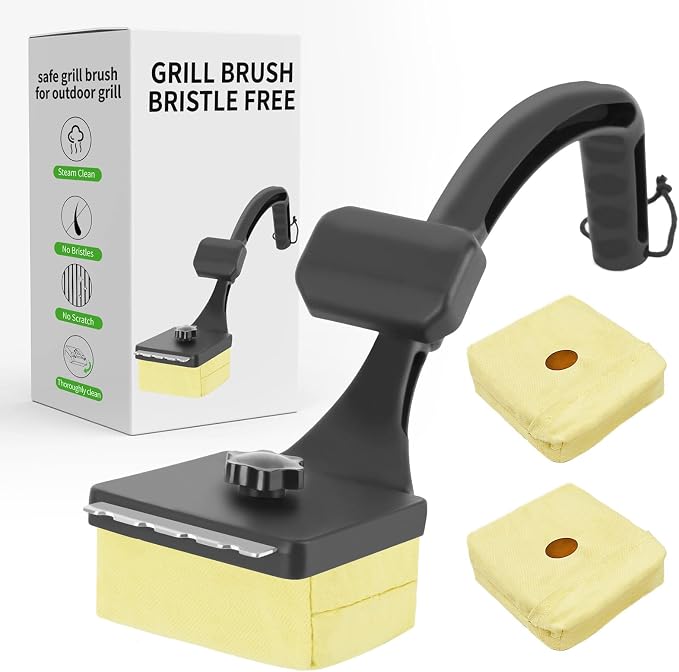 Sponge Grill Brush for Outdoor Grill, Upgraded Safe Bristle Free Grill Brush by PROKITCHEN