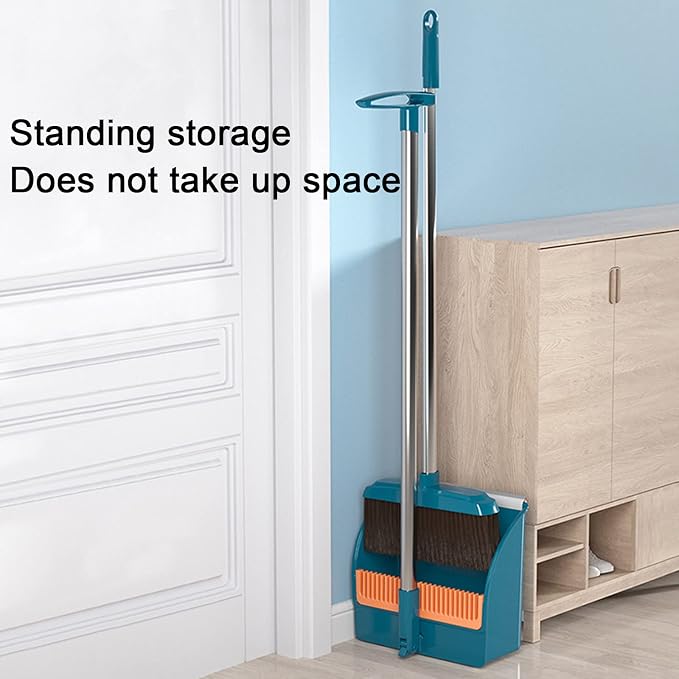 37.8in Broom and Dustpan Set Foldable Hand Broom - Image 4